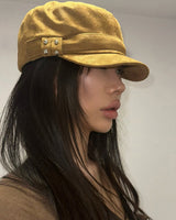 Stud Suede Flat Cap (3C)