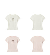 Lovely Bear Cream Tee 232519689