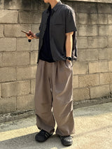 String Nylon Short Sleeve Shirt 4C