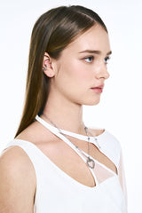 NO.610 [SILVER] SPIKY HEART NECKLACE