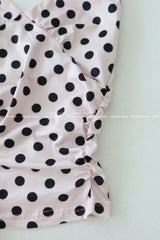 Ribbon Polka Dot Halterneck Sleeveless