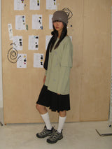 STARRY DOUBLE SLEEVE T (GREEN TEA)