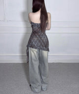 Chess Shirring Dress (2colors)