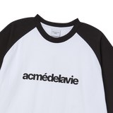 25SS CONNECT LOGO RAGLAN SHORT SLEEVE T-SHIRT BLACK