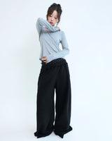 Stud underwear sweatpants - Black