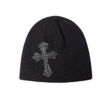 cross beanie (black)