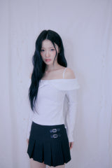 Plum Pleats Skirt (Black)
