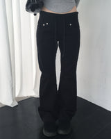 バンディングコットンブーツカットパンツ