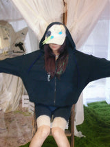 Dozzing hooded zip-up ( Navy )