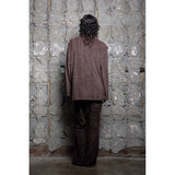 V-WAIST FRINGE VELVET PANTS