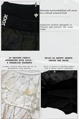 THE FANCE | Three-Tier 3D Brocade Fabric Interwoven With Voile MAGIC MOOD SKIRT