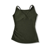 Cross-Neck Slim Sleeveless Top