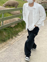 Cropped shirt jacket Unisex 2C