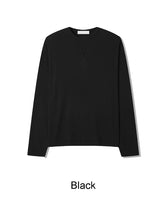 レークフィンガーホールヘンリーネックロングスリーブTシャツ