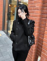 Line Slim High Neck Coat