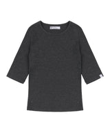 [NF] THREE QUARTER BASIC T-SHIRT (CHARCOAL)_F24QB276
