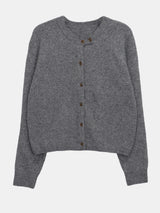 Dean Two-button round-neck Wool  cardigan