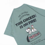 PEANUT STAIN -フェニックス グリーン オーバーサイズド Tシャツ