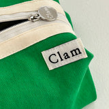 Clam round pouch _ Vivid green