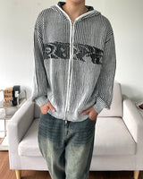 オーウェンニットフーディドジップアップ