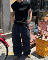 [Unisex] Dyeing tuck cargo pants(3color)