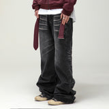 GP113 STACK FLARE DENIM PANTS (BLACK)