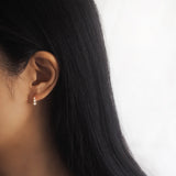 Lors キュービックジルコニアフープピアス