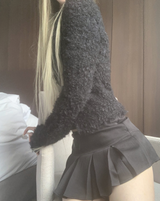 アゾンズホックファーカーディガン (black)