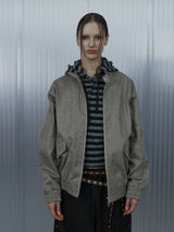 STUDDED VINTAGE JACKET / LIGHT GRAY