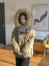 25FW★ [BAONHAUS] Temdi Stripe Pom-Pom Muffler