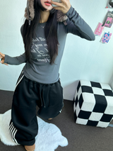 フリース❤トラックビッグポケットロングワイドバルーンパンツ 🖤🩶💛4カラー