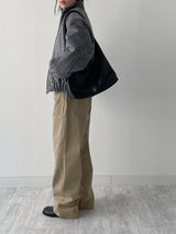 [Unisex] ステッチコットンワイドパンツ