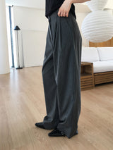 Pinstripe wide slacks