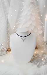 [ITZY Chaeryeong Necklace] レインディールチョーカーネックレス - Silver Color