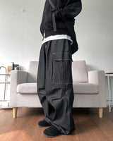 Stitch Balloon Cargo Denim Pants