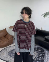 エーダーストライプ半袖Tシャツ