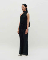 One Shoulder Lace Top _ BLACK