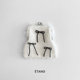 [MADE] Étang Ribbon Fluffy Pouch | White