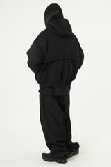 Cloud flap wool hooded jumper