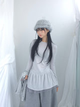 シフォンフリルラインドレス