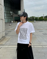 English lettering short sleeve t-shirt