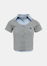 Appel Stripe Shirt Cardigan
