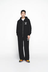 25SS インクスタンプロゴフーディージップアップ ブラック