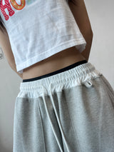 Seazny Contrast Side Pintuck Balloon Pants with Keyring 4color