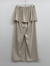 Frill Wrap Nylon Wide Pants