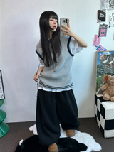 SNOW WING BALLOON GLEECE LONG PANTS 🤍🖤🧸3COLOR