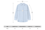 BASIC MELLOW EMBROIDERY SHIRT (LIGHT BLUE)