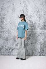 Basic Fine Bootcut Banded Waist Pants (GRAY)