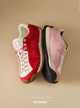 WE FLOWER Fashionable New Hobo Shoes, Versatile, Comfortable and Light - weight - cherry red