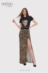 フェイスブラックスパンデックスショートスリーブTシャツ